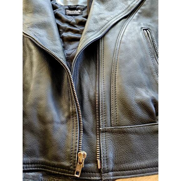 Daytona Joe Vintage Women’s Leather Motorcycle Jacket Size M Moto Rare - Picture 2 of 14